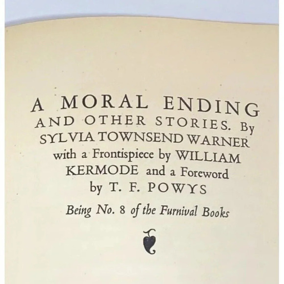 A Moral Ending & Other Stories 1931 1st Ed Ltd Signed by Sylvia Townsend Warner - Picture 15 of 15